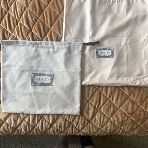 Gucci Beige Dust Bag with Black Logo Print